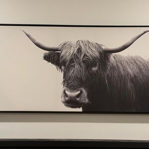 Hobby Lobby Black and White Highland Cow Wall Art
